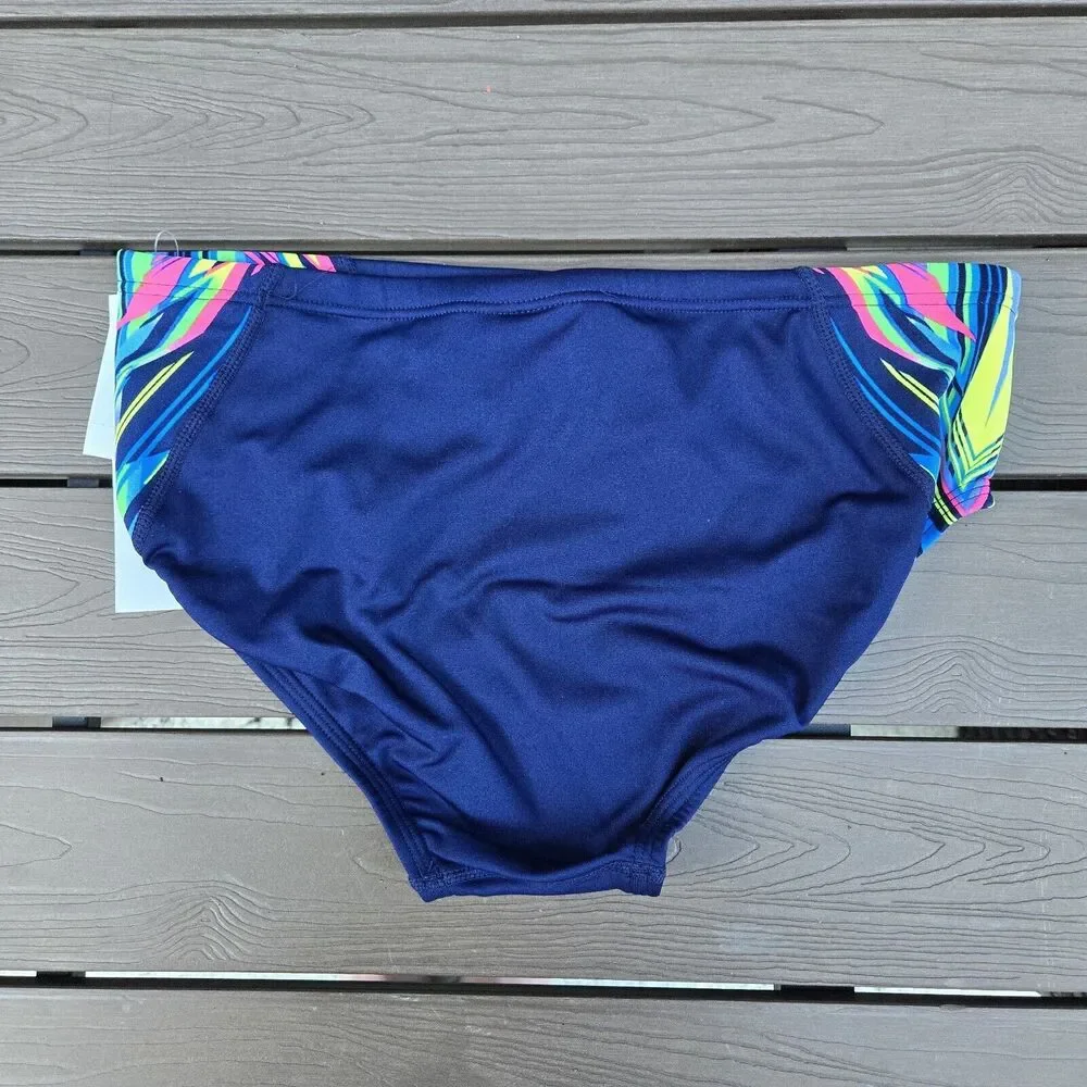 TYR The Finals Hyperblast Multi/black Splice Racer Briefs, Men Size 36, NEW